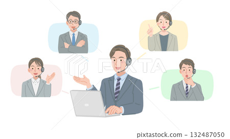 業務團隊線上開會 132487050