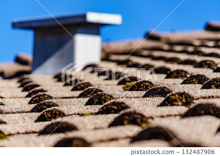 Tiles roof, house detail 132487906