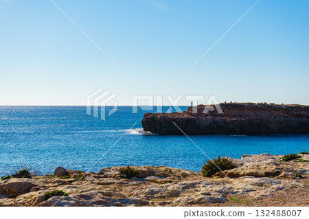 Coastline in south Spain, sea and cliff 132488007