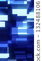 Abstract blue digital background with glowing pixelated blocks 132488106