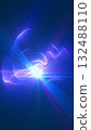 Abstract glowing blue radiant core with luminous wave structure and cosmic light 132488110