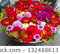 Colorful flower hand water 132488613
