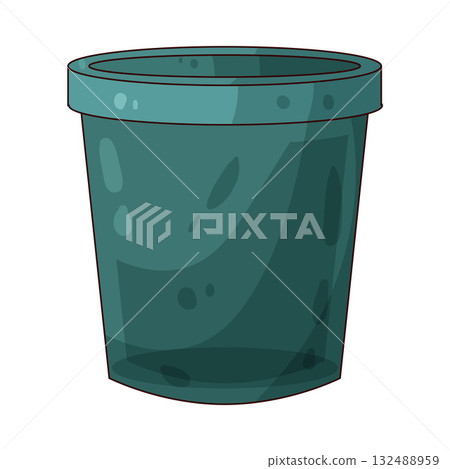 illustration of Plastic Waste Bin illustration of Plastic Waste Bin 132488959