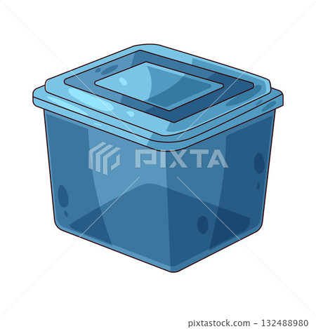illustration of Plastic Container 132488980
