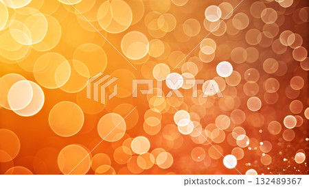 Vibrant orange bokeh lights create a stunning abstract background with a warm, inviting glow 132489367