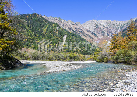 Kamikochi in the Northern Alps of Matsumoto City, Nagano Prefecture 132489685