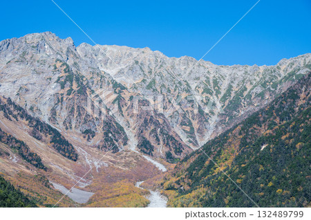 日本北阿爾卑斯山的上高地 日本北阿爾卑斯山的上高地 132489799