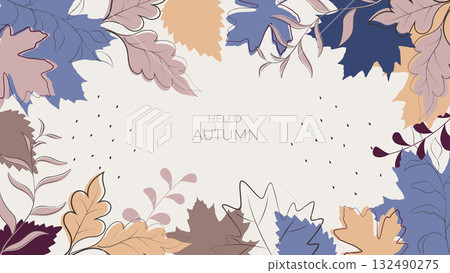 autumn leaves background autumn leaves background 132490275