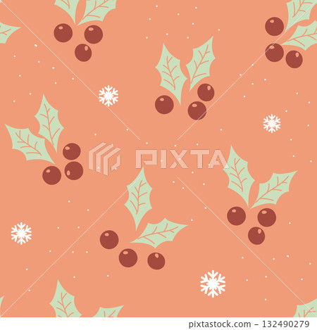 holly berries pattern holly berries pattern 132490279