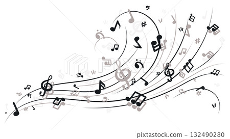 musical notes composition musical notes composition 132490280
