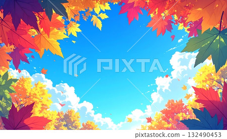 Autumn leaves background material Autumn leaves background material 132490453