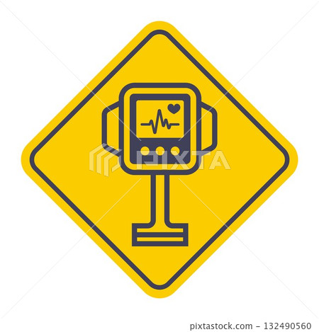 Black medical equipment icon. Black medical equipment icon. 132490560