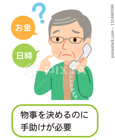 難以做出決定的老年人—護理人員 132490599