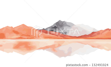 Salinas Grandes - Salt flats in Jujuy. Salinas Grandes - Salt flats in Jujuy hand drawn watercolor illustration Salinas Grandes - Salt flats in Jujuy. Salinas Grandes - Salt flats in Jujuy hand drawn watercolor illustration 132491024