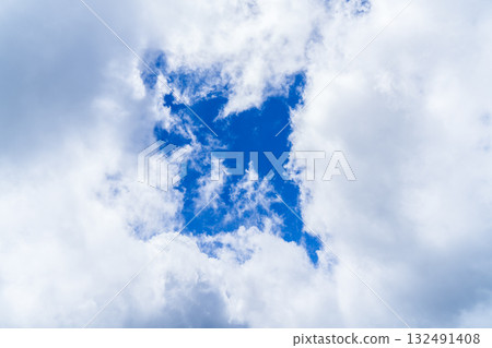 Blue sky seen from the clouds 132491408