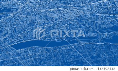 Urban modern landscape. Vector rendering of 3d Urban modern landscape. Vector rendering of 3d 132492138