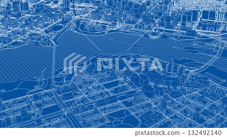 Detailed City Blueprint Detailed City Blueprint 132492140