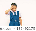 Asian Schoolgirl Feeling Headache in Uniform 132492175
