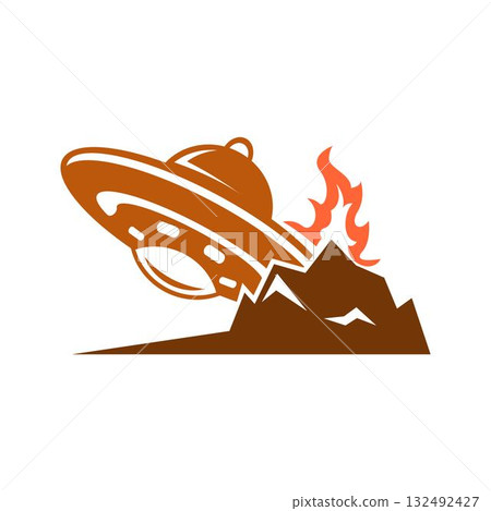 UFO plane icon design 132492427