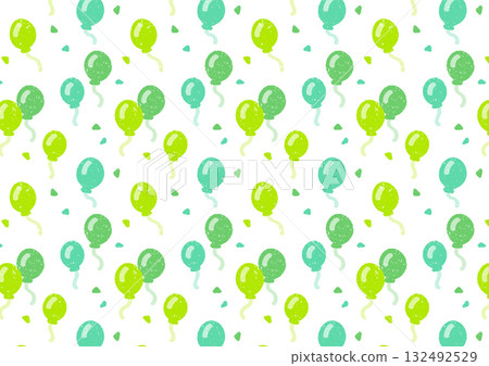 Crayon-style balloon pattern green Crayon-style balloon pattern green 132492529