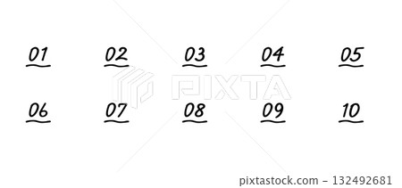 簡單手寫數字集(無填充) 簡單手寫數字集(無填充) 132492681
