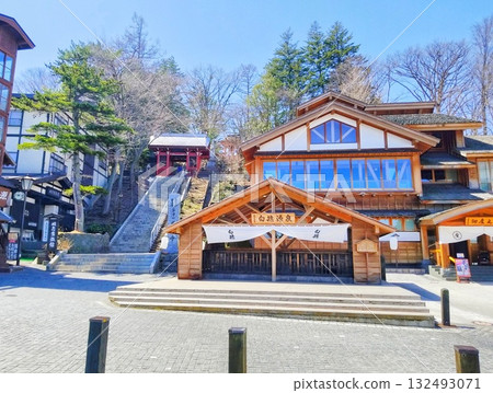 Scenery around the Yubatake in Kusatsu Town 132493071