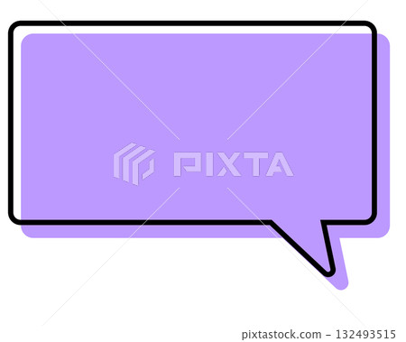 Simple speech bubble with misaligned lines - Rectangle 132493515