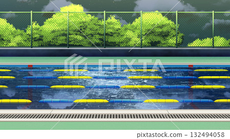 晚上的池畔 132494058