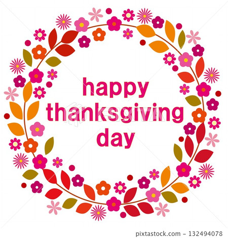 Happy Thanksgiving Day Happy Thanksgiving Day White Background Happy Thanksgiving Day Happy Thanksgiving Day White Background 132494078