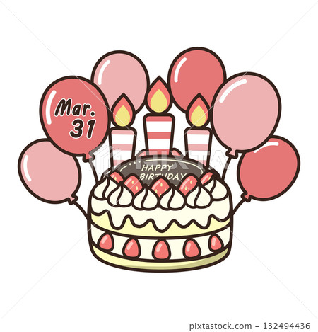 birthday cake	 132494436
