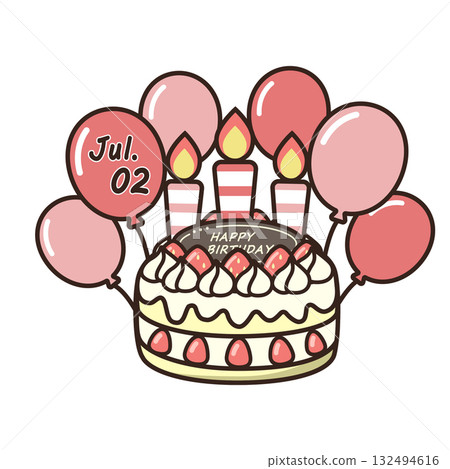 birthday cake	 132494616