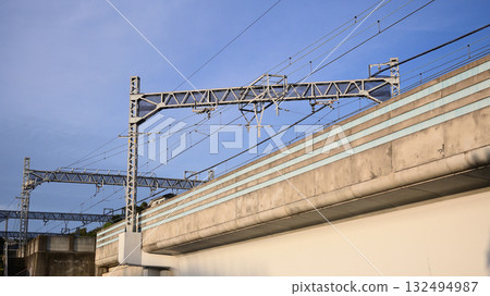 Railway overhead wire Railway overhead wire 132494987
