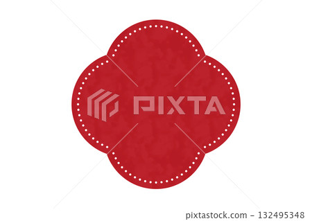 Plum-shaped frame background red for New Year's design Plum-shaped frame background red for New Year's design 132495348