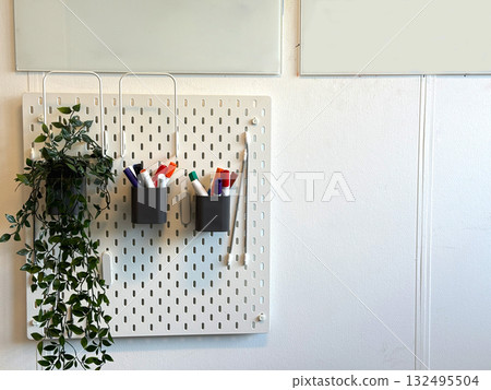 Creative office wall organizer with markers Creative office wall organizer with markers 132495504