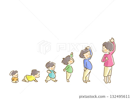 從嬰兒到成人的成長過程 132495611