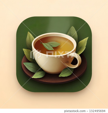 White cup tea White cup tea 132495694