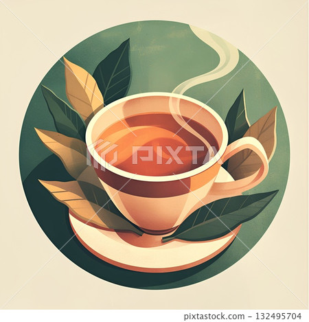 白色杯子插畫 132495704