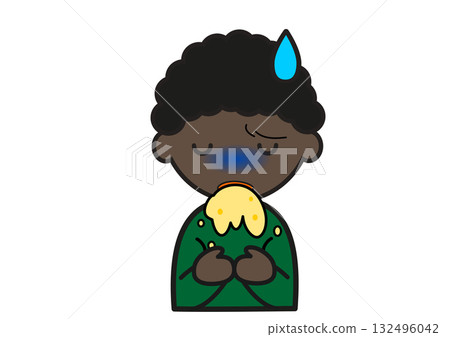 Black boy vomiting 132496042