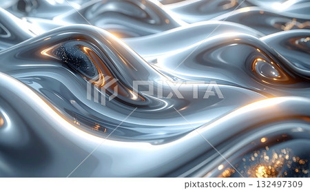 Abstract background with metallic ripples 132497309