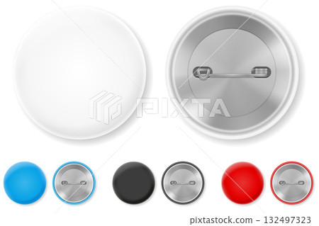 colored badge pin cartoon stock vector illustration colored badge pin cartoon stock vector illustration 132497323