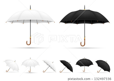 classical umbrella from rain cartoon stock vector illustration 132497336