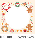 Christmas-themed message card 132497389