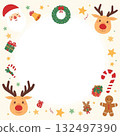 Christmas-themed message card 132497390