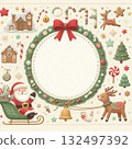 Christmas-themed message card 132497392