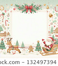 Christmas-themed message card 132497394