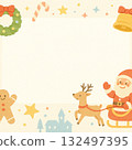Christmas-themed message card 132497395