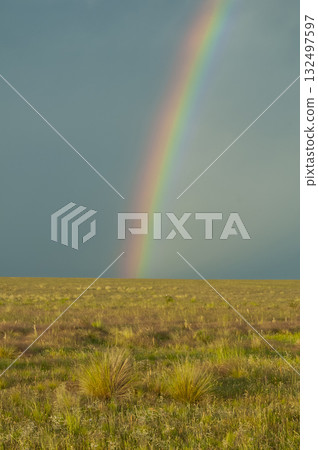 Rural landscape and rainbow,Buenos Aires Rural landscape and rainbow,Buenos Aires 132497597