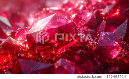 Luxury abstract art background with ruby red sparkles 132498024