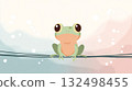 frog perched on cable wire 132498455