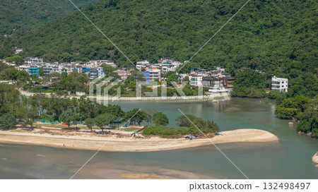 Estuary Waters Flow into Pui O Bay Hong Kong Oct 25 2025 Estuary Waters Flow into Pui O Bay Hong Kong Oct 25 2025 132498497